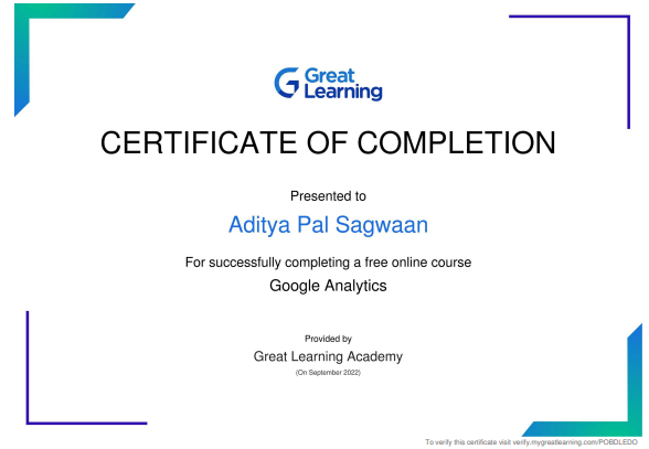 Aditya pal sagwaan google analytic